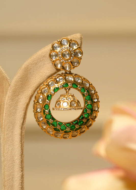 Verdant Emerald Bloom Earrings