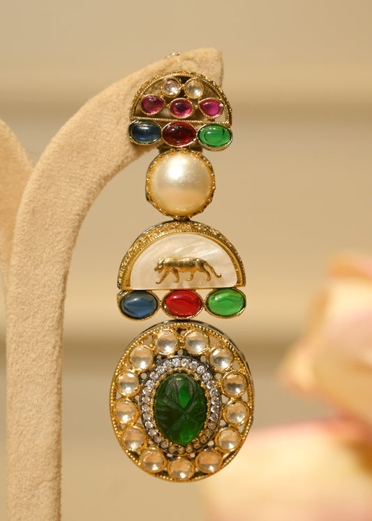 Navrang Tiger Royal Earrings