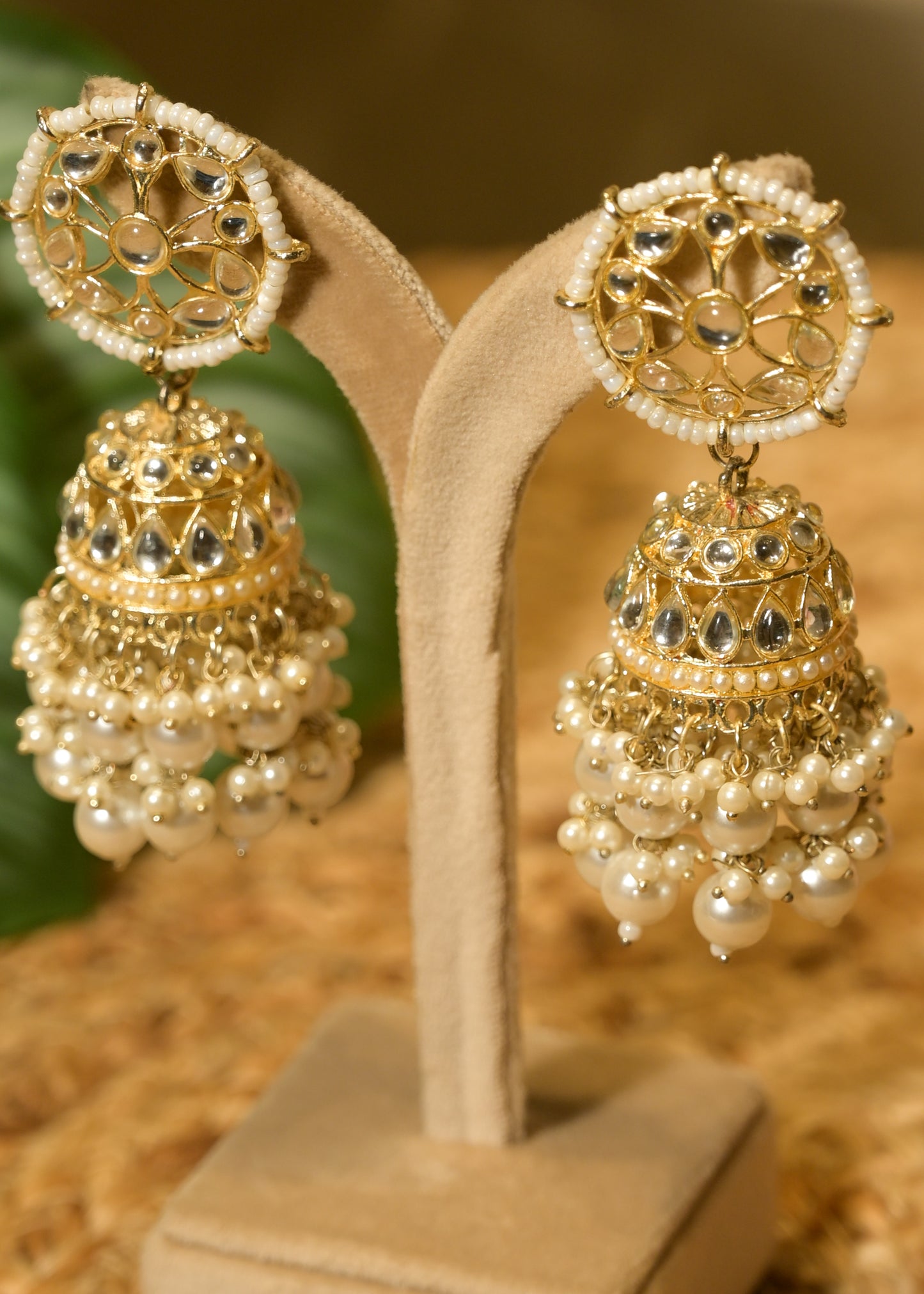 Chandani Pearl Drop Jhumka Earrings
