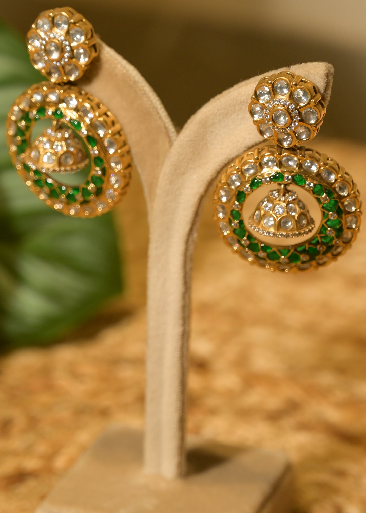 Verdant Emerald Bloom Earrings
