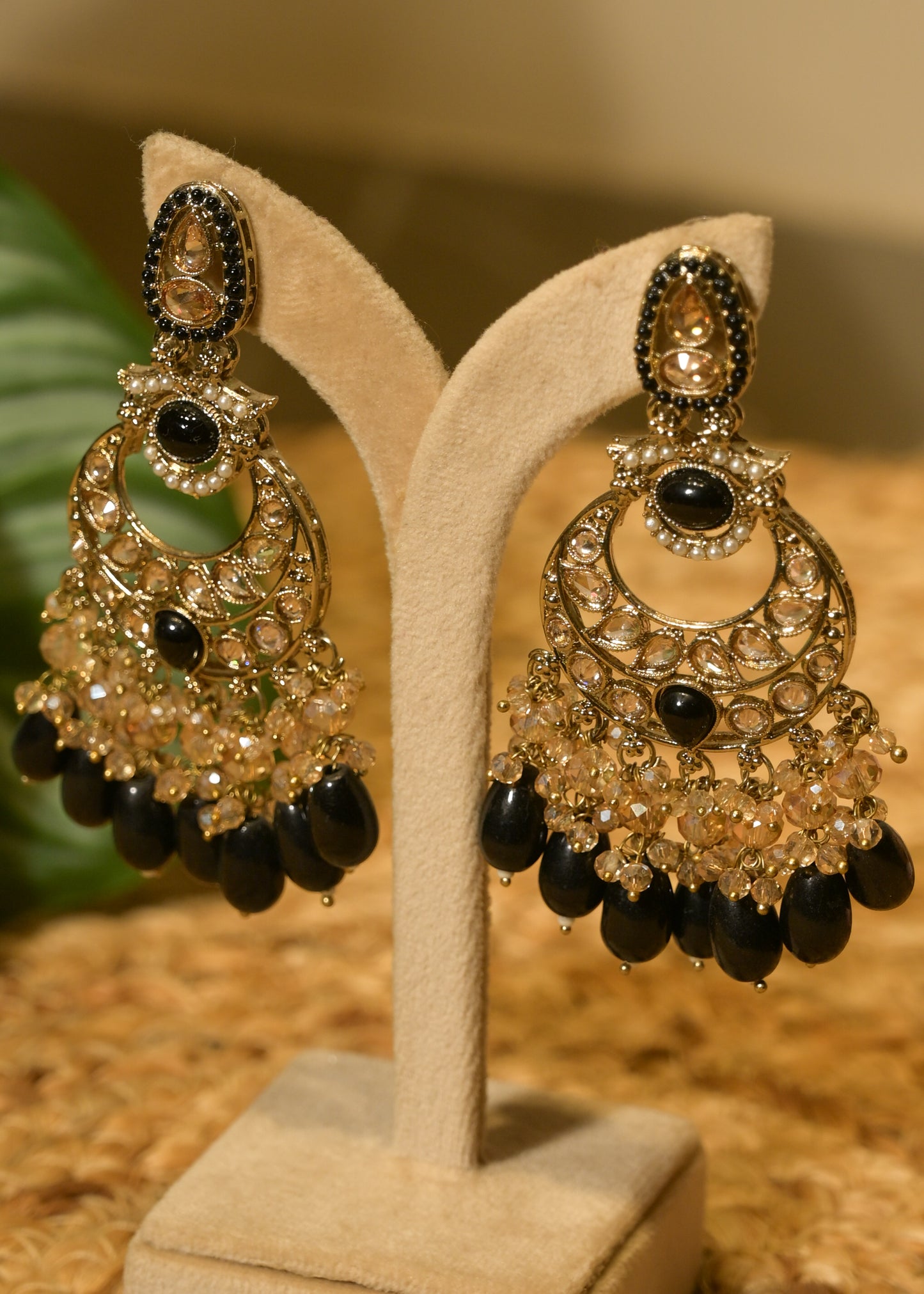Kajal Noir Jhumka Earrings