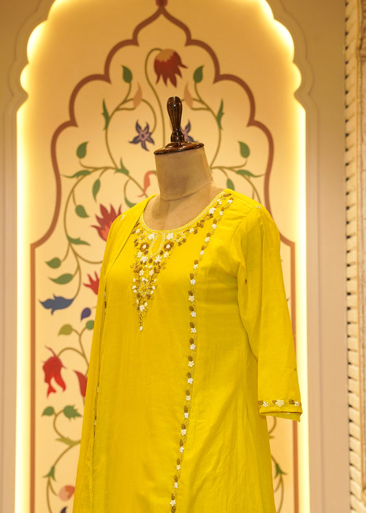 Tuba Green Comfy Stitched Suit Set