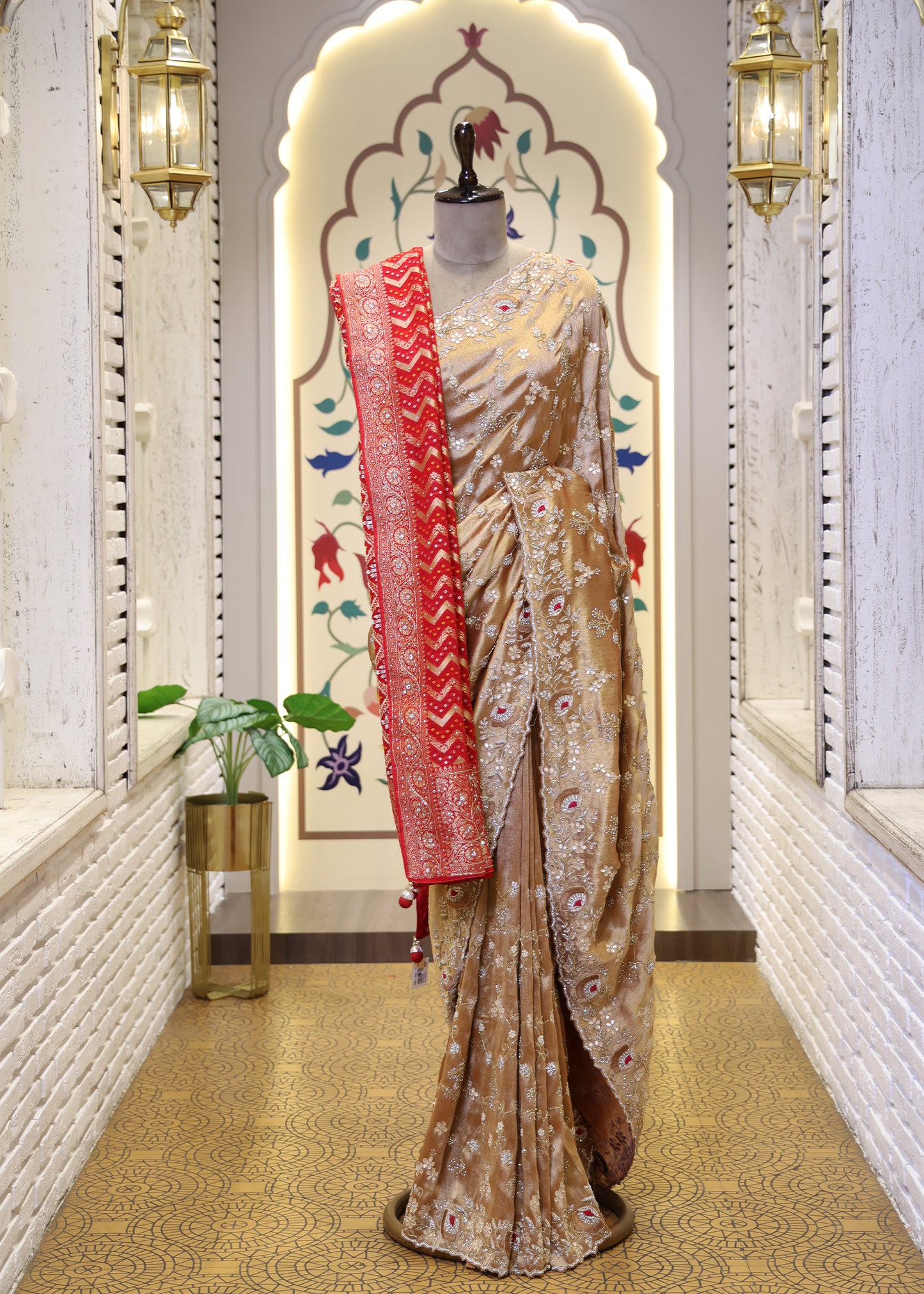 Hansika Red Bridal Dupatta