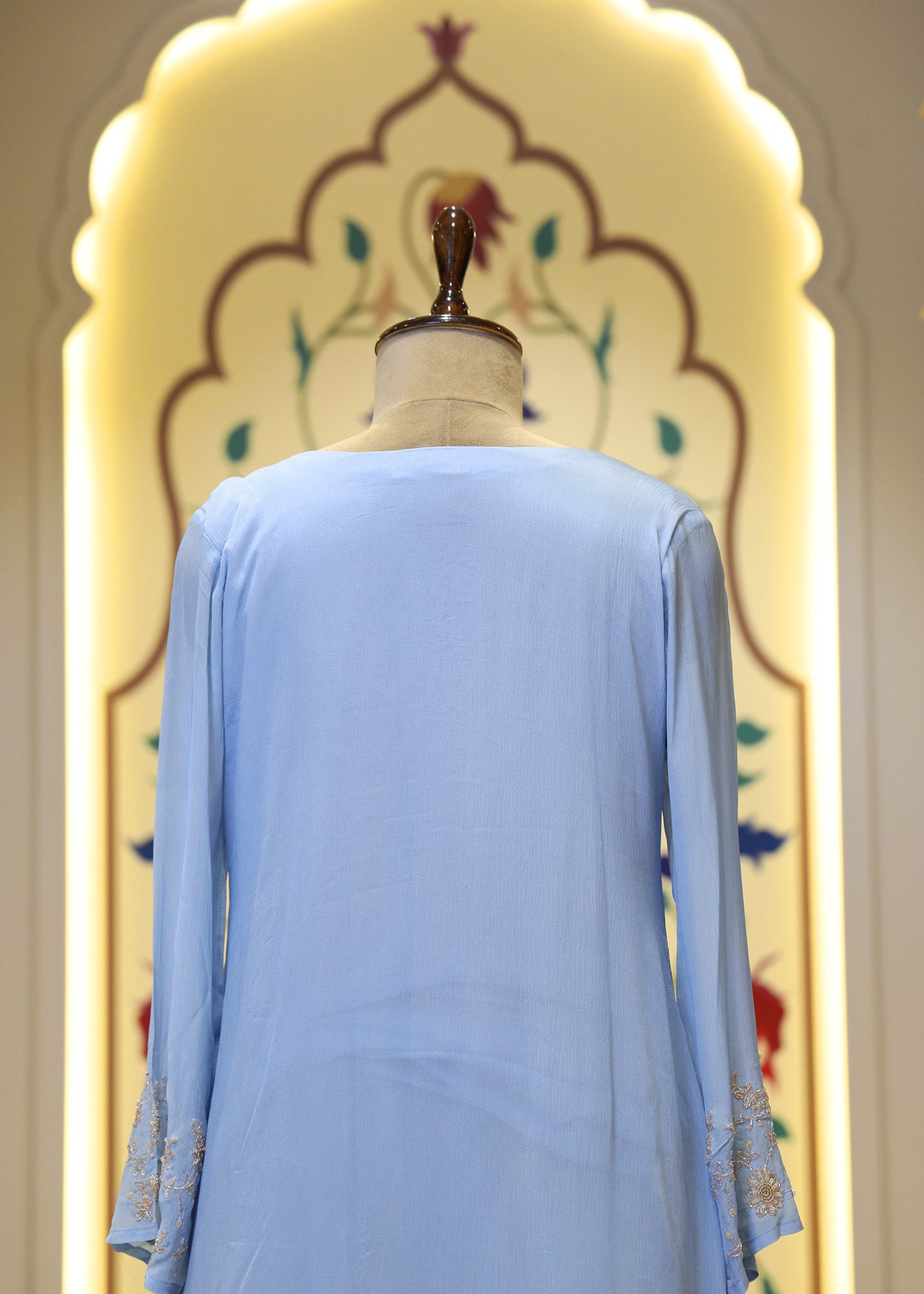 Meher Blue A-line Stitched Suit Set