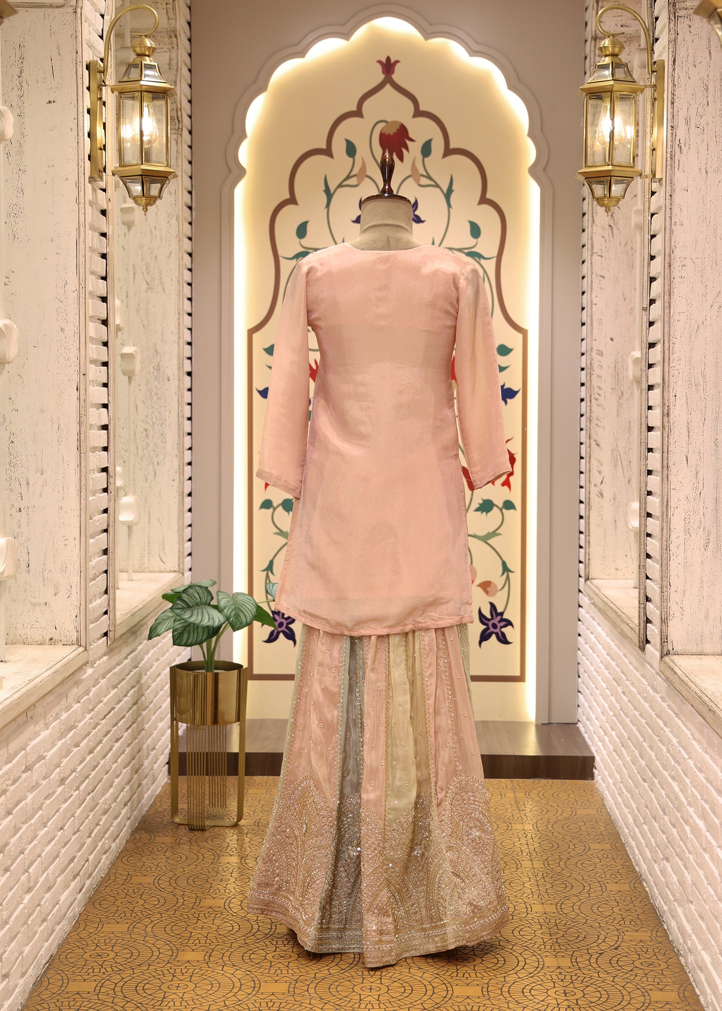 Lavanya Pink Multicoloured Sharara Suit Set