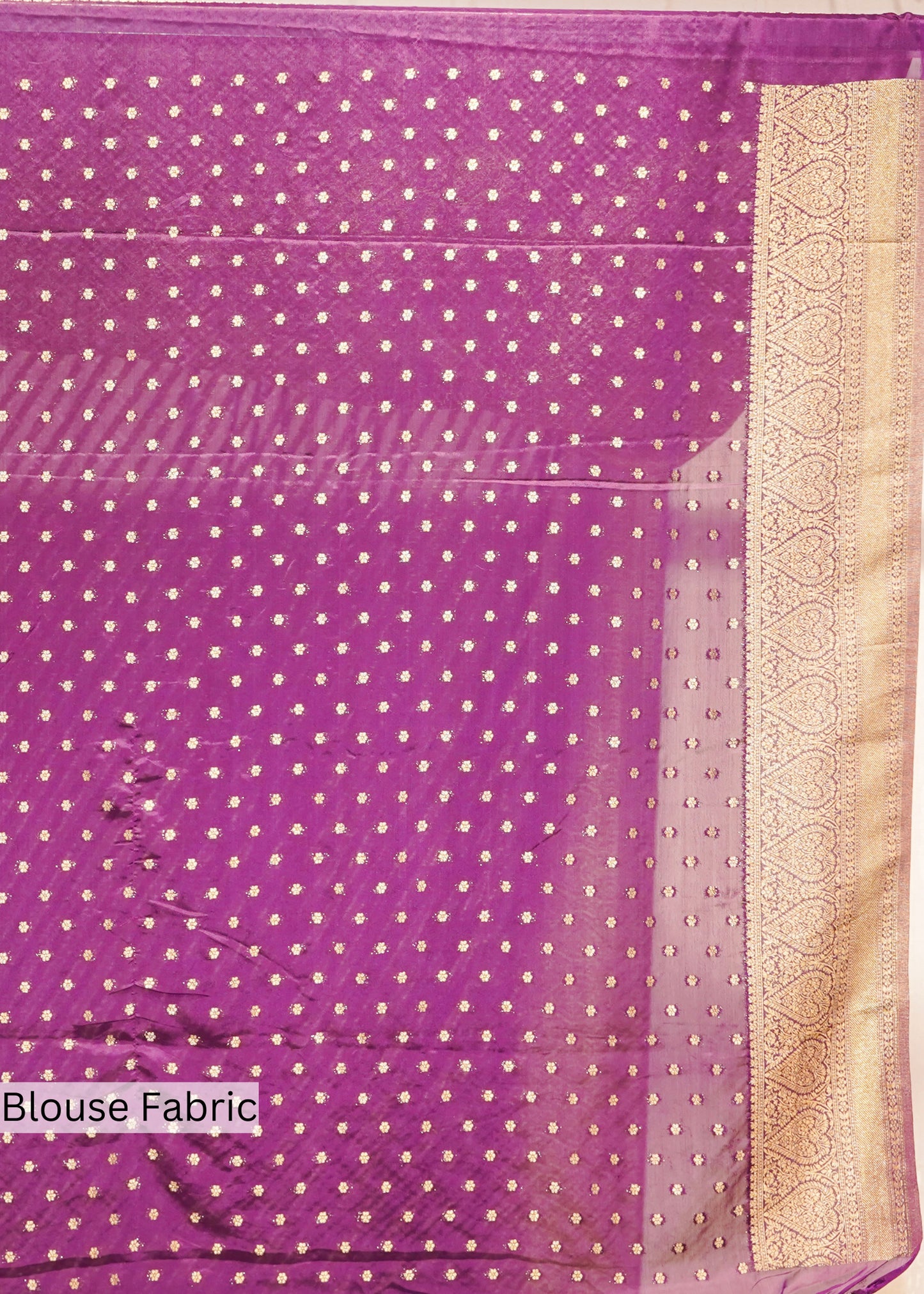 Purple Chinon Leheriya Saree