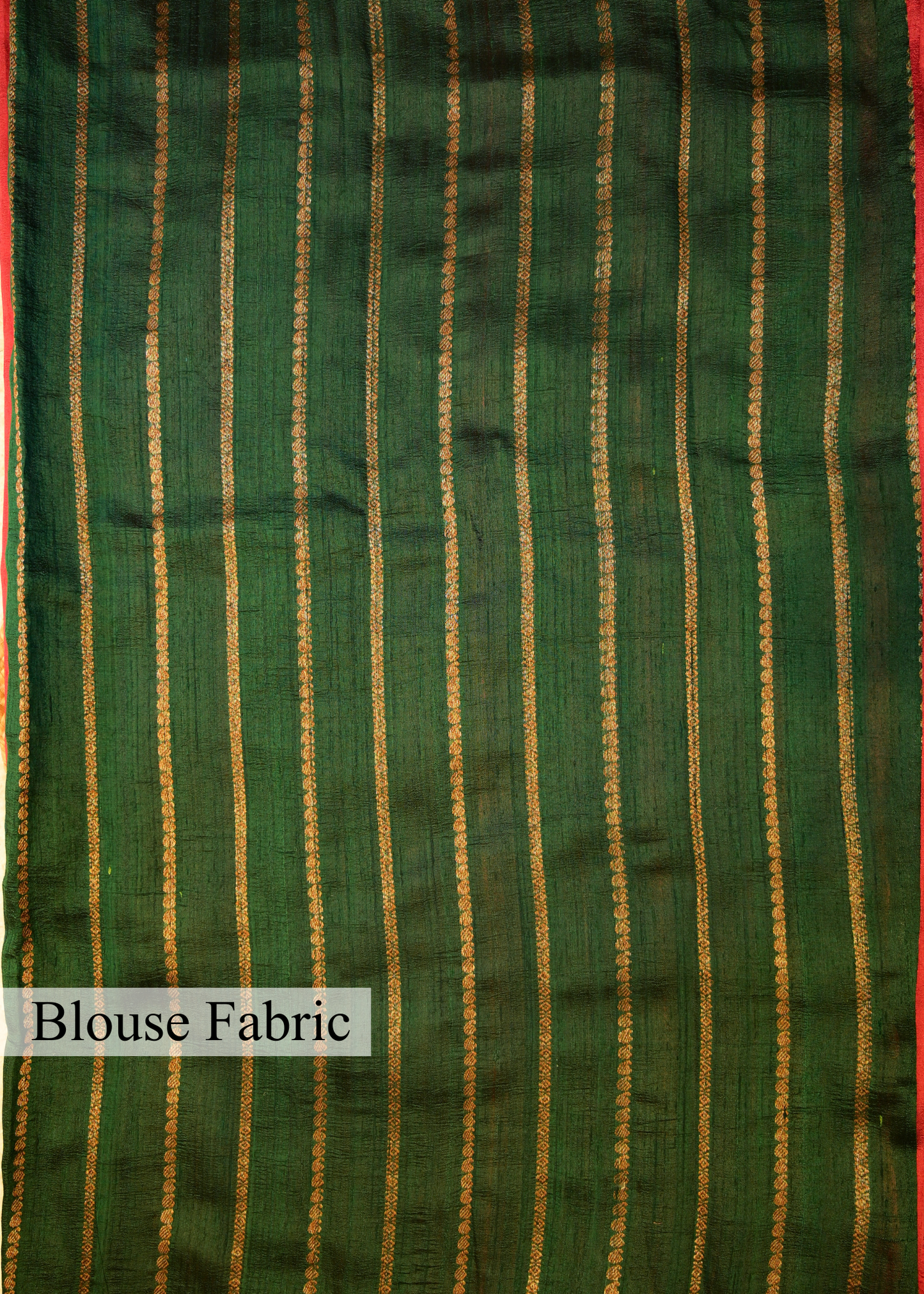 Ruby Red Raw Silk Neem Zari Boota Saree with Unstitched Blouse