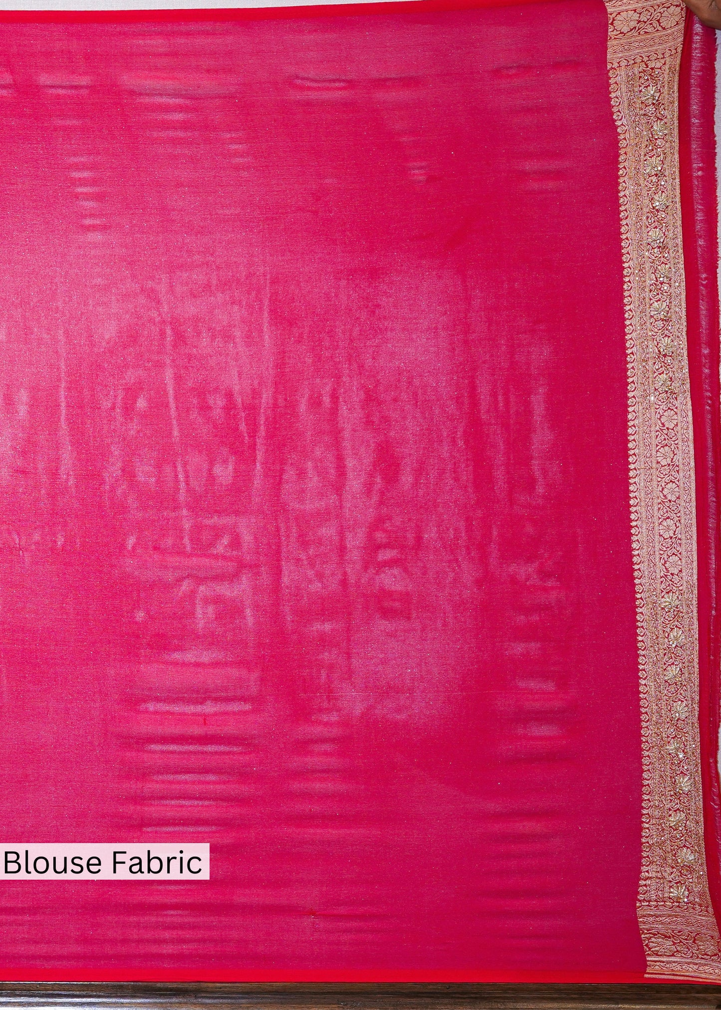 Red khadi Georgette Jaal Saree with Zardozi Embroidery