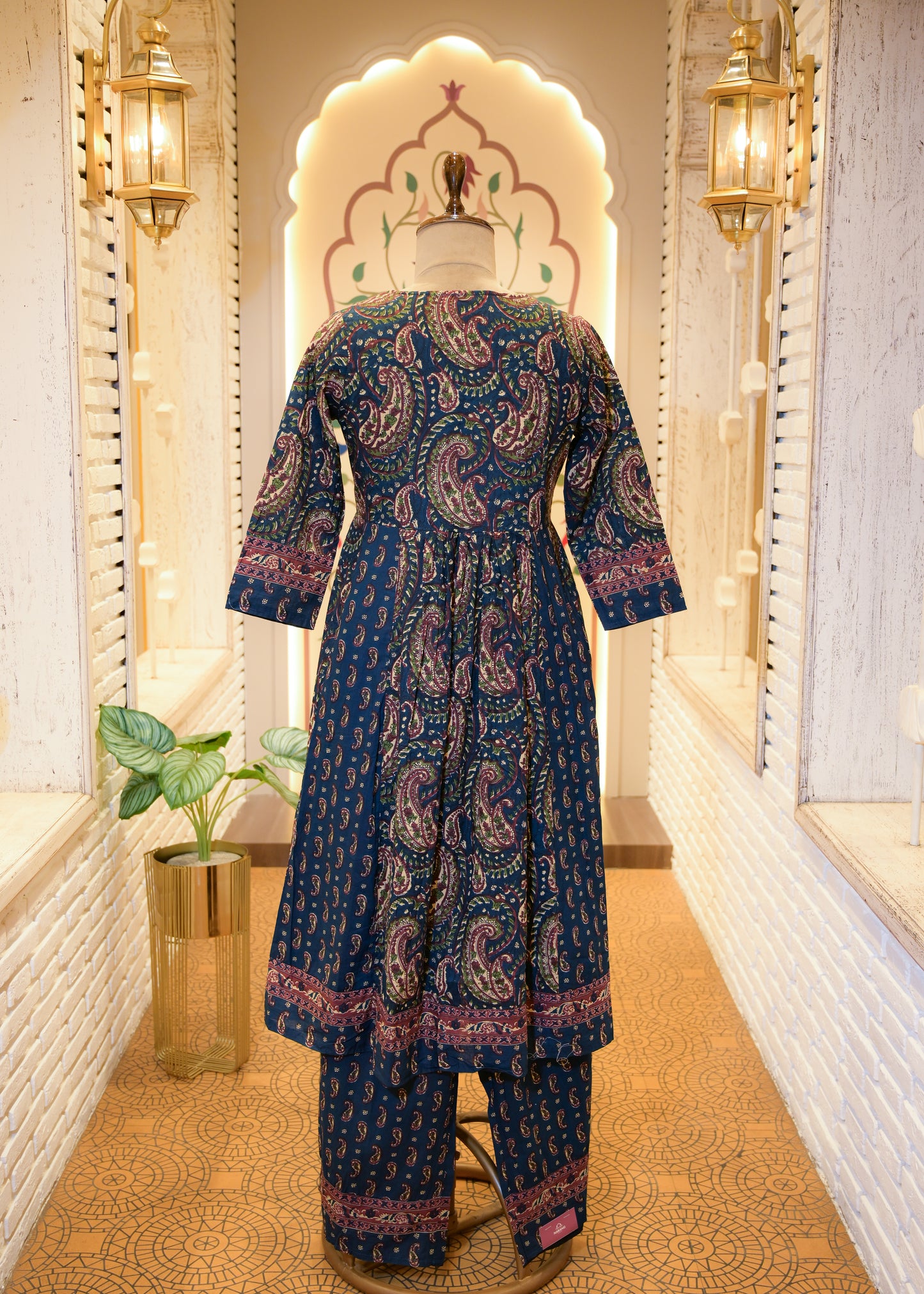 Tammana Blue Stitched Suit Set