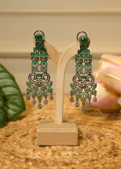 Jade Palace Heavy AD Earrings