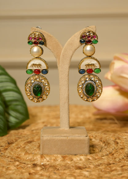 Navrang Tiger Royal Earrings