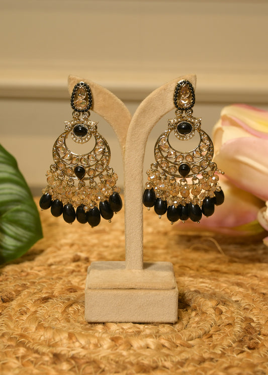Kajal Noir Jhumka Earrings
