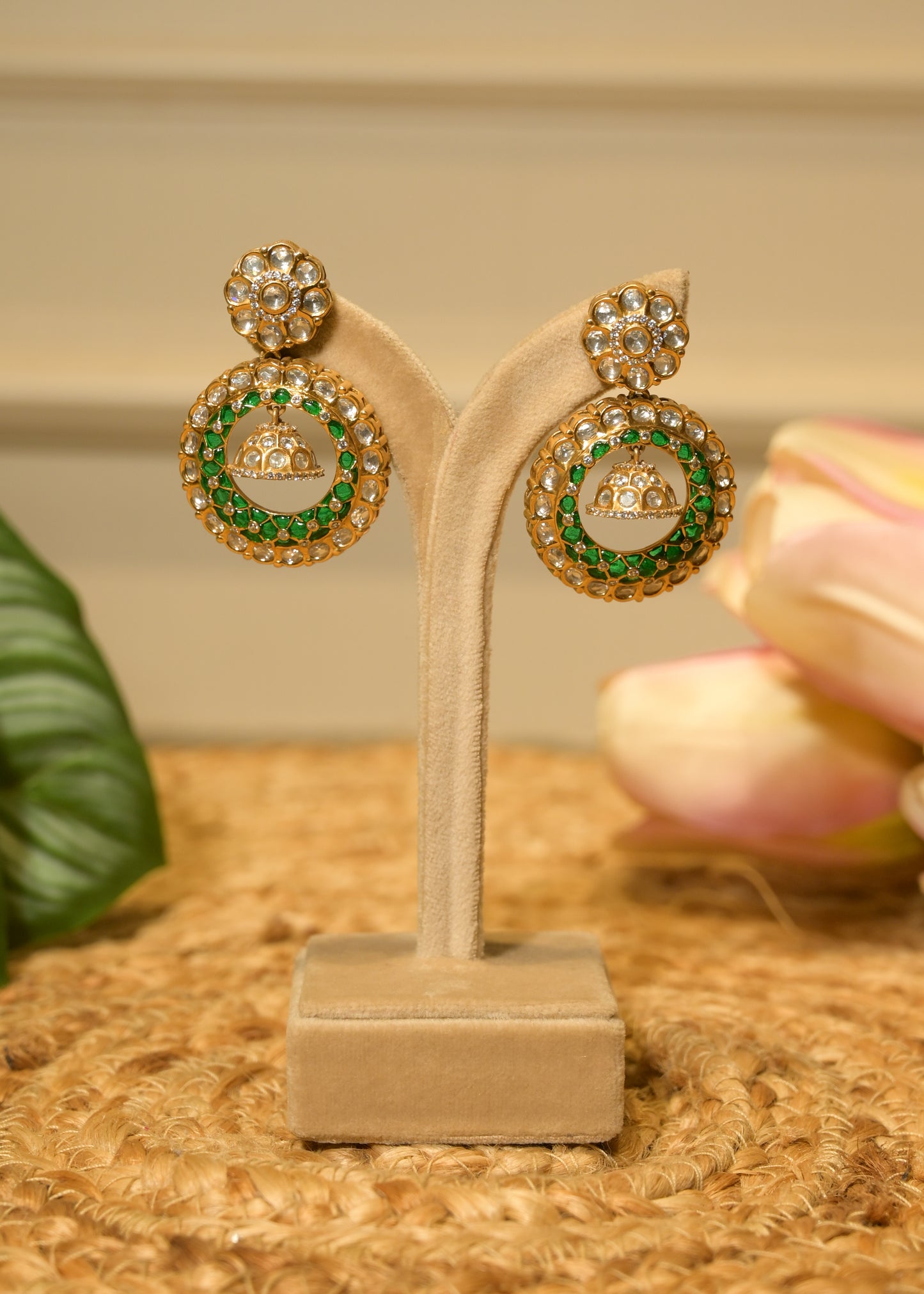 Verdant Emerald Bloom Earrings