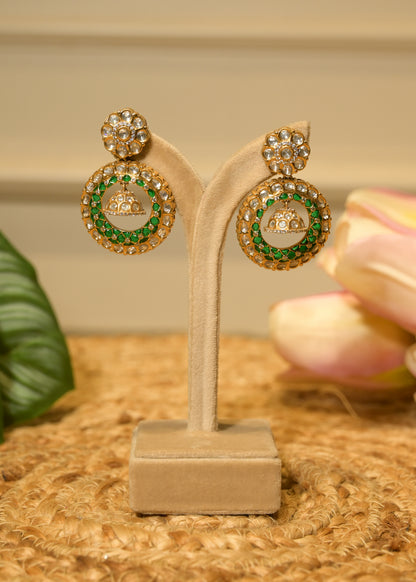 Verdant Emerald Bloom Earrings