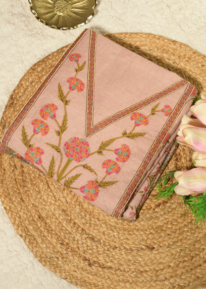 Aranya Pink Cotton Floral Suit Set