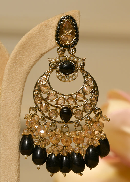 Kajal Noir Jhumka Earrings