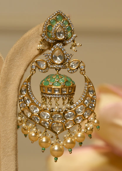 Jade Jhoomar Chandbali Earrings