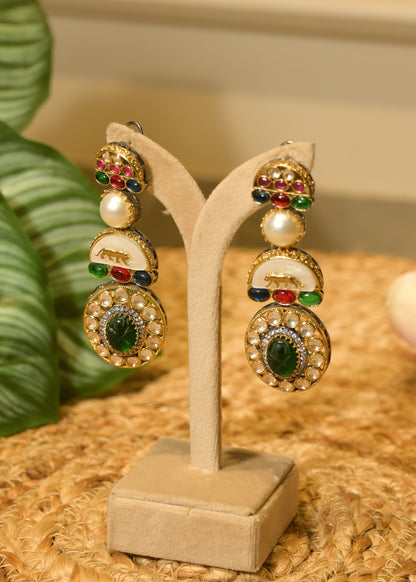 Navrang Tiger Royal Earrings