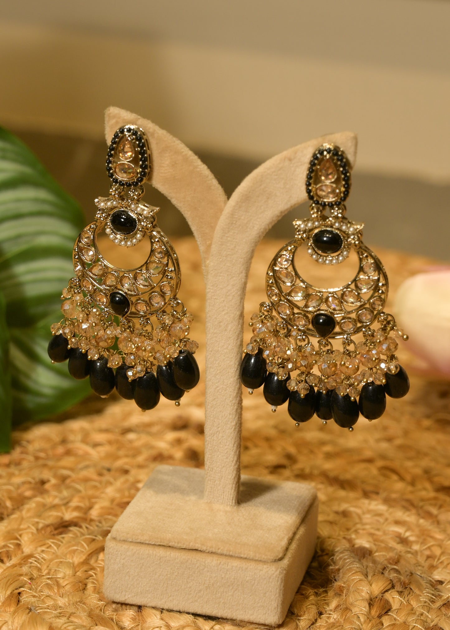 Kajal Noir Jhumka Earrings