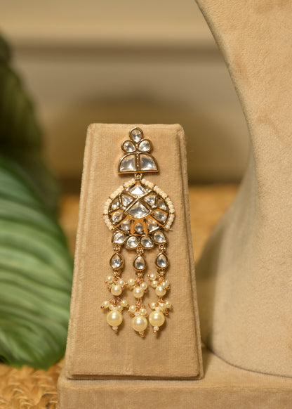 Rosette Pearl Polki Choker with Tikka