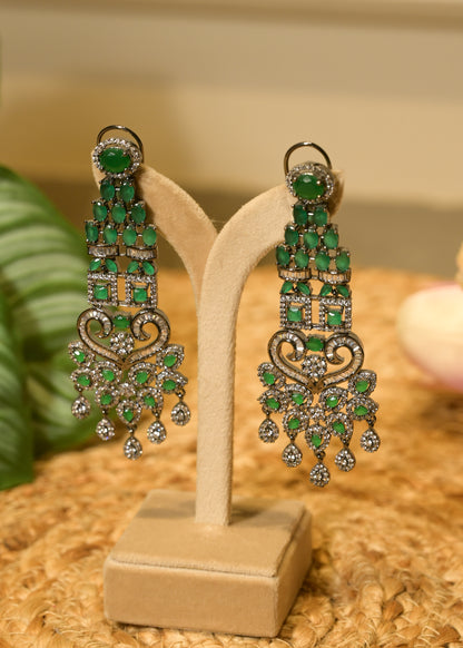 Jade Palace Heavy AD Earrings