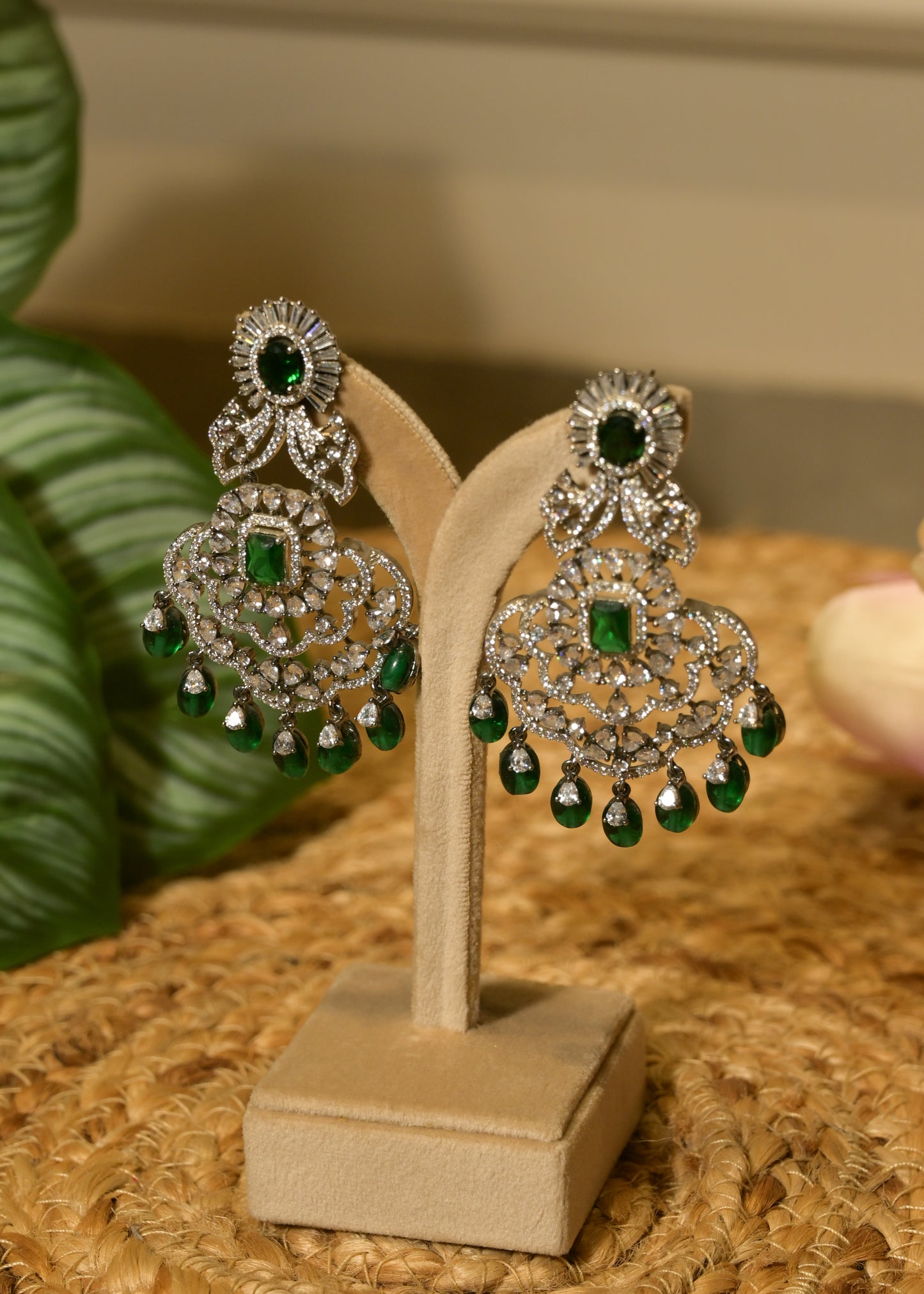 Mehr Emerald Mahal AD Earrings