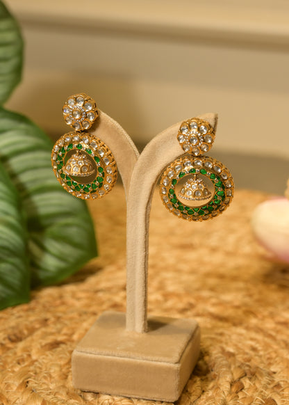 Verdant Emerald Bloom Earrings