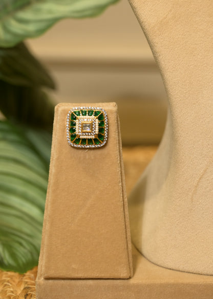 Emerald Green Pearl & Stud Choker Set