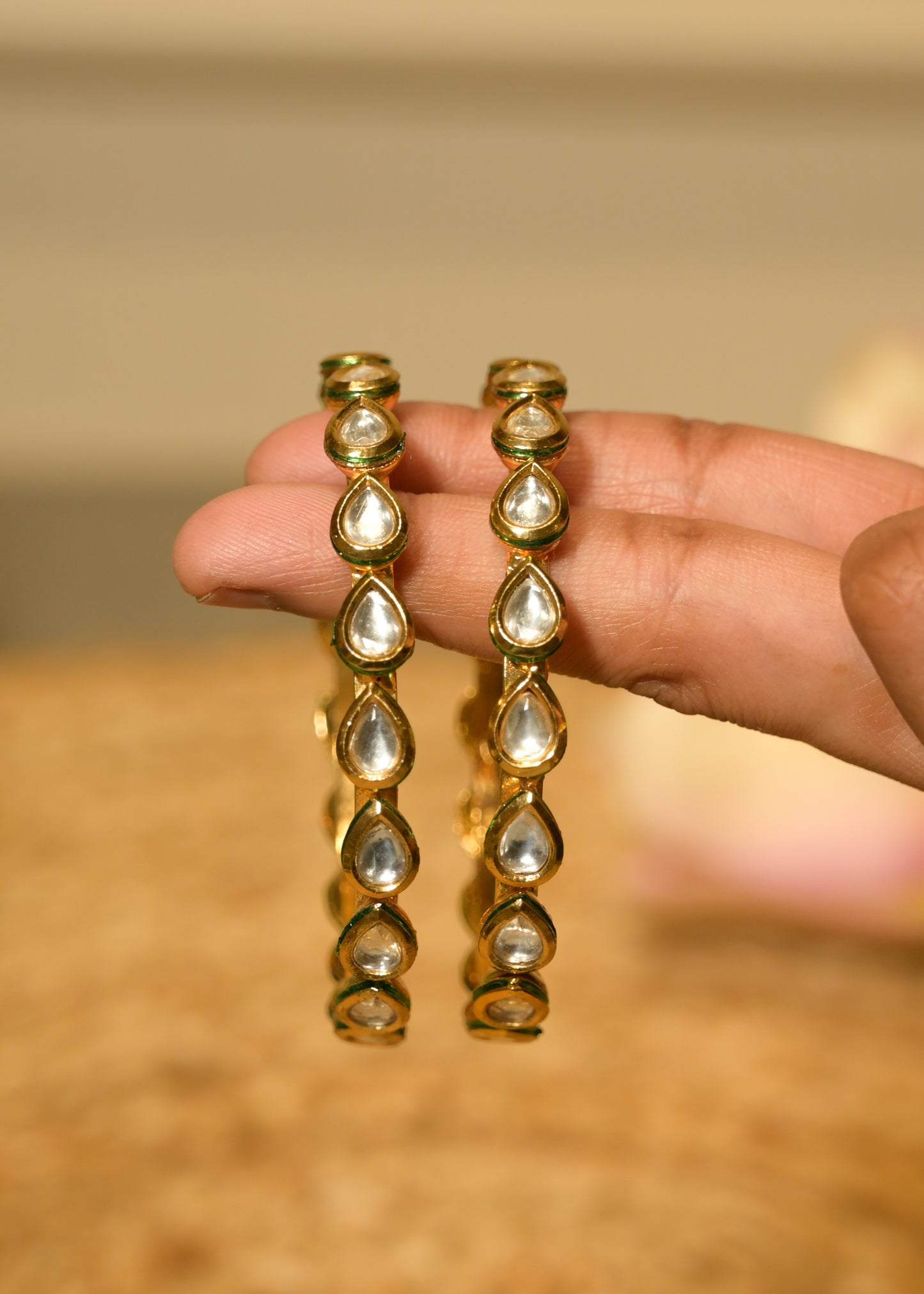 Nazakat Kundan Kada Bangle Set