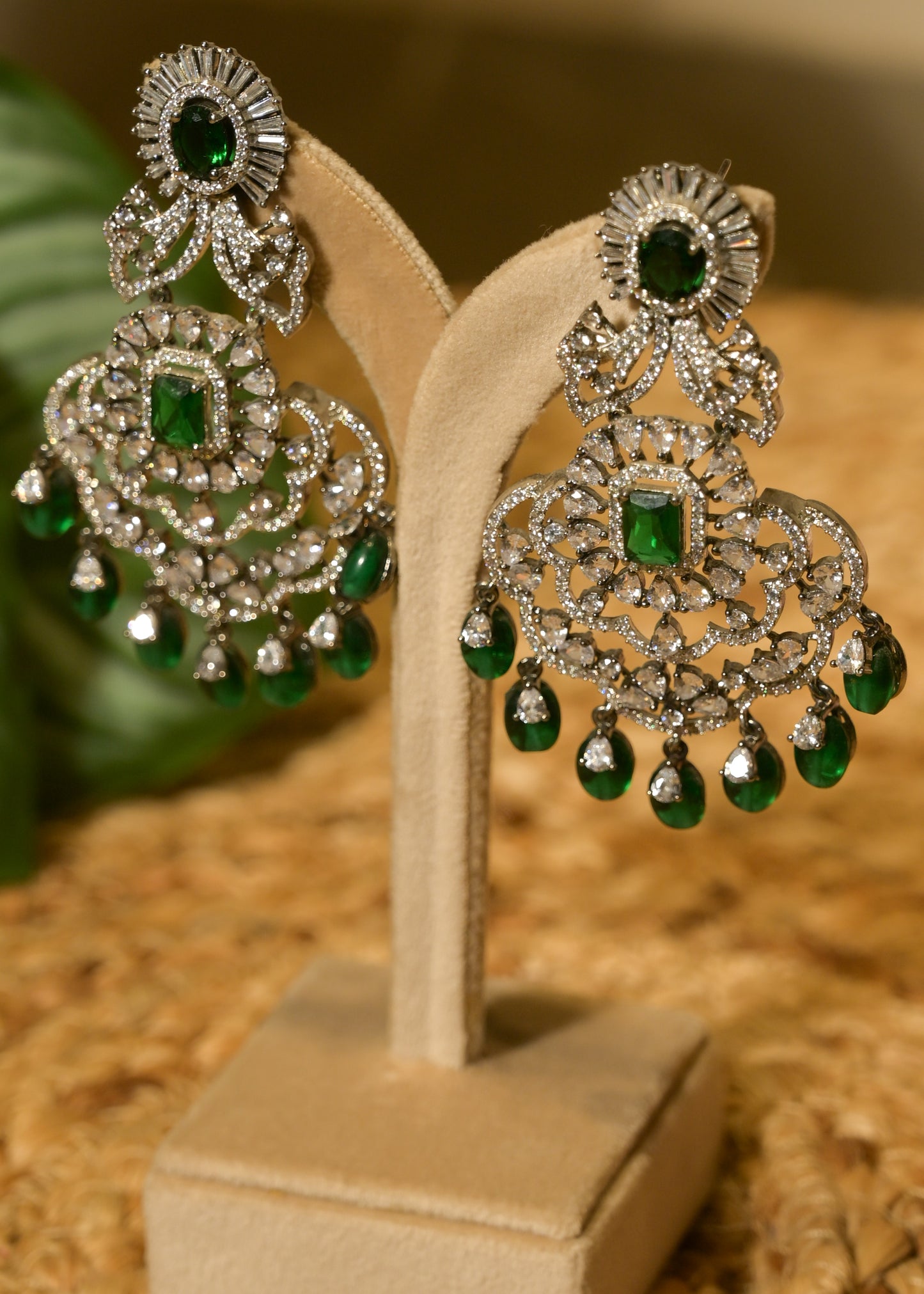 Mehr Emerald Mahal AD Earrings