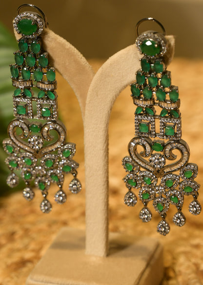 Jade Palace Heavy AD Earrings