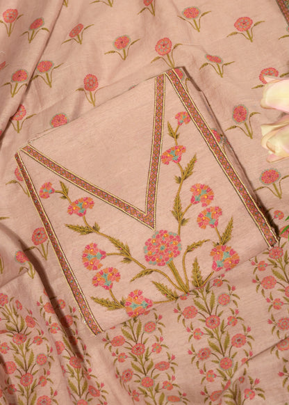 Aranya Pink Cotton Floral Suit Set