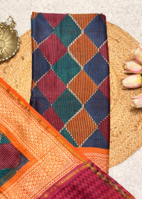 Rabi Orange Printed Suit Set
