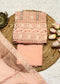 Heer Peach Chikankari with Moti Embroidered Suit Set