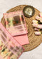 Pink Chanderi Floral Printed Unstitched Suit Set