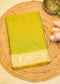 Lime Green Banarasi Kattan Silk Zari Border with Unstitched Blouse
