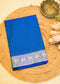 Peacock Blue Banarasi Kattan Silk Zari Border with Unstitched Blouse