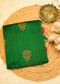 Emerald Green Raw Silk Neem Zari Boota Saree with Unstitched Blouse