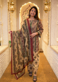 Noor Red Farsi Salwar Stitched Suit Set
