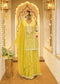 Nyra Mustard Slit Palazzo Pants Stitched Suit Set