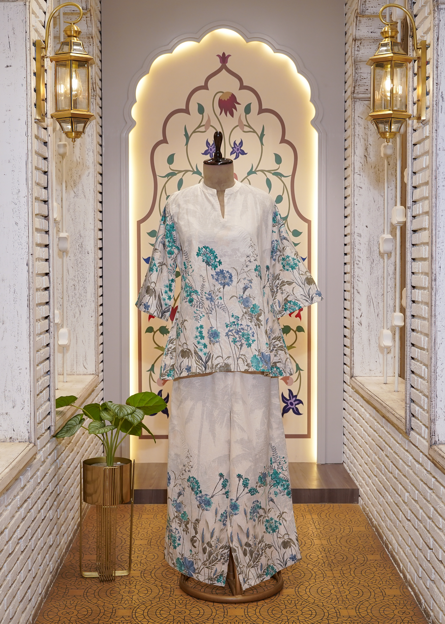 Cream Cotton Printed Co-ord Set