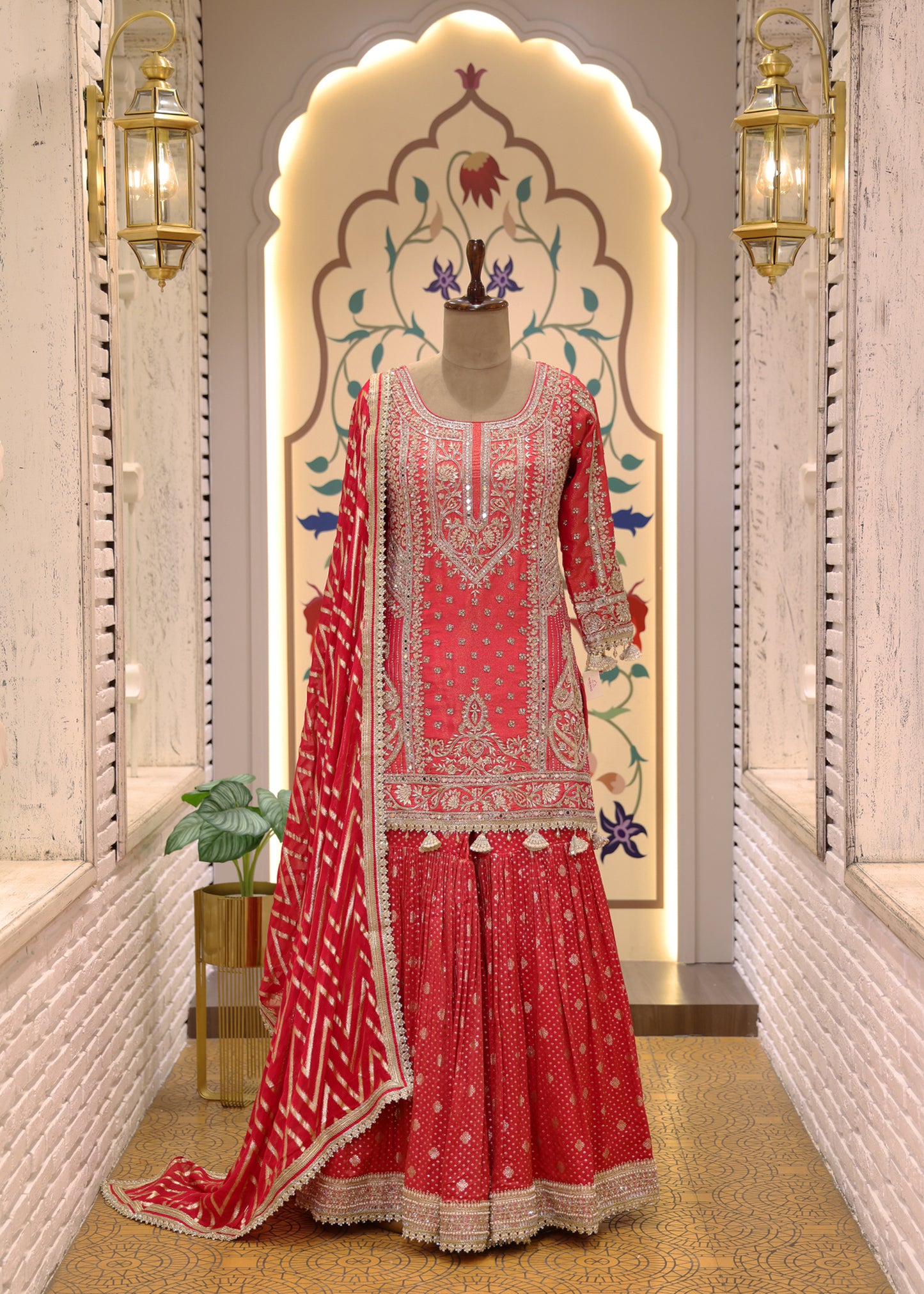 Navya Pink Heavy Sharara Set with Dupatta