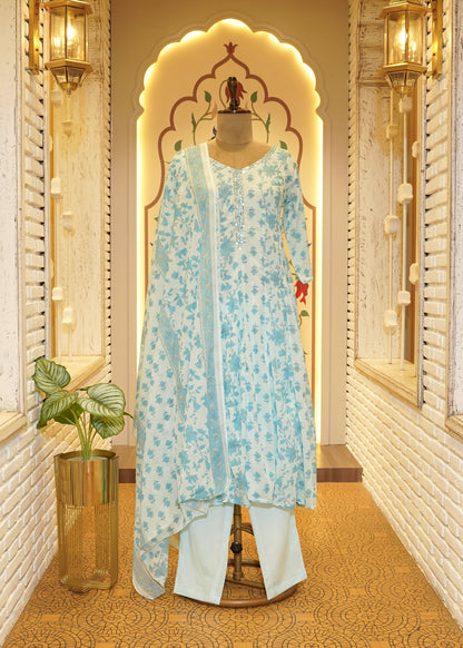 Damini Firozi Stitched Suit Set