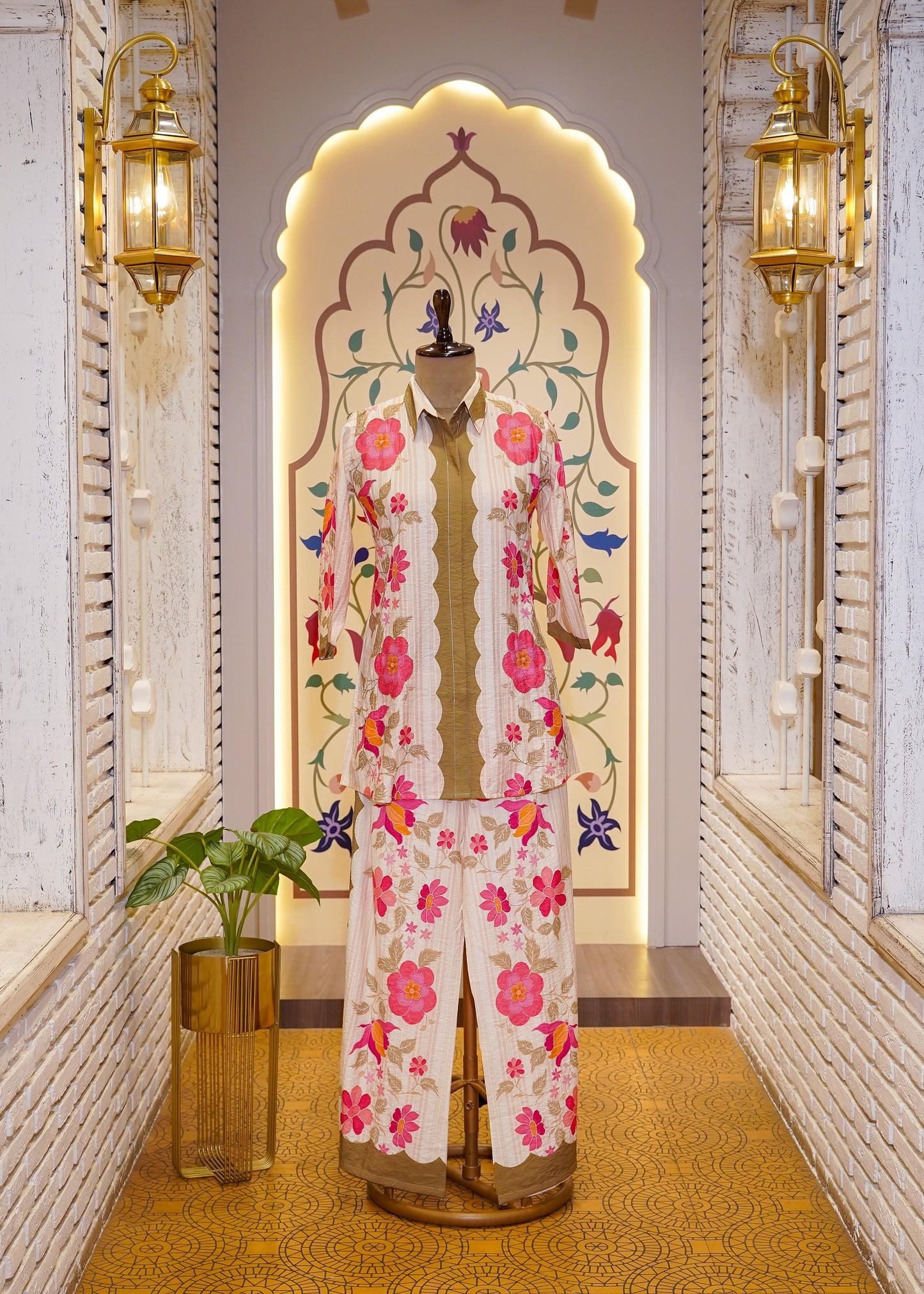Ivory Crush Cotton Floral Printed Co-ord Set
