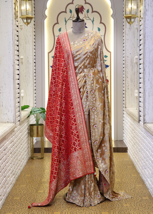 Pia Pink Bridal Dupatta