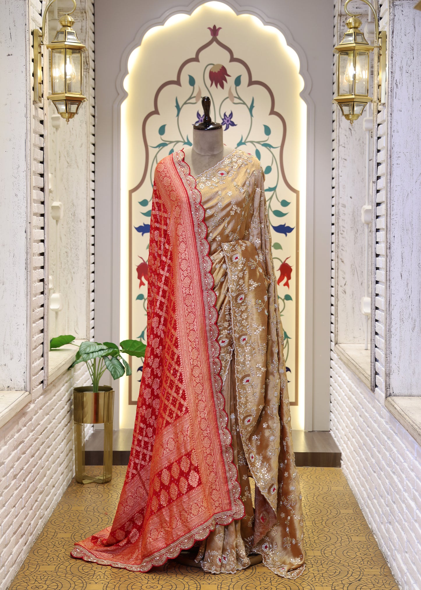 Poornima Red Bridal Dupatta