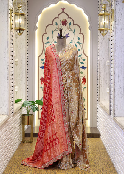 Poornima Red Bridal Dupatta