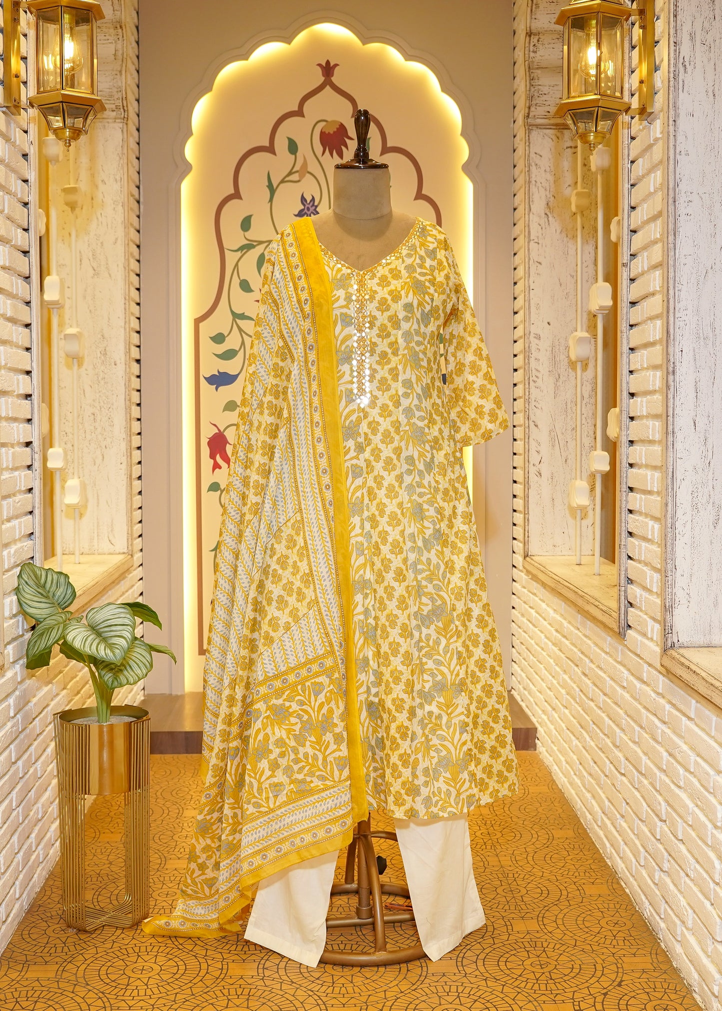 Elara Floral Printed Stitched Suit Set