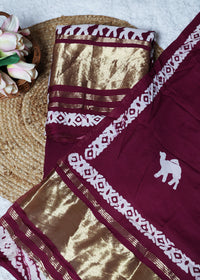 Vaani Tie n Dye Red Unstitched Suit Set