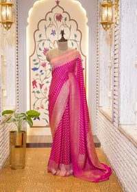 Rani Chinon Leheriya Saree